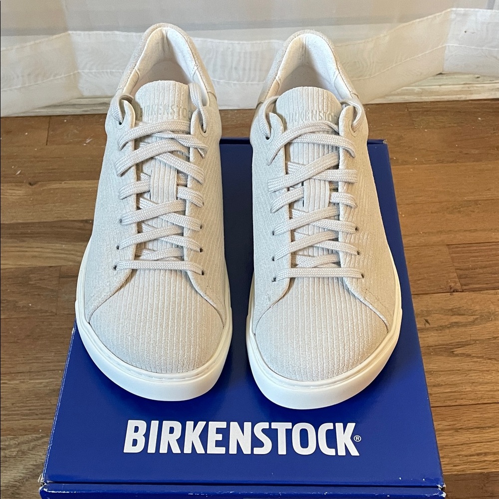 NIB Birkenstock Antique White Bend Low Tennis Shoe Size 38 Medium/Narrow Fit